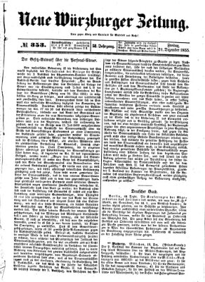 Neue Würzburger Zeitung Freitag 21. Dezember 1855