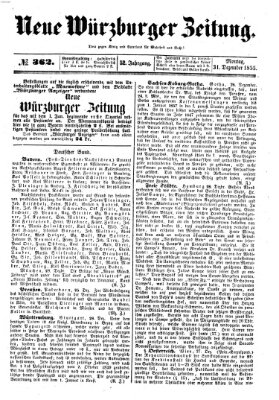 Neue Würzburger Zeitung Montag 31. Dezember 1855