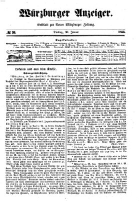 Würzburger Anzeiger (Neue Würzburger Zeitung) Dienstag 30. Januar 1855