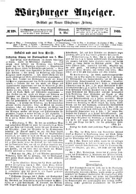 Würzburger Anzeiger (Neue Würzburger Zeitung) Mittwoch 9. Mai 1855