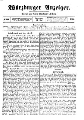 Würzburger Anzeiger (Neue Würzburger Zeitung) Donnerstag 24. Mai 1855