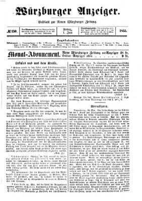 Würzburger Anzeiger (Neue Würzburger Zeitung) Freitag 1. Juni 1855