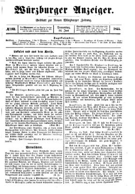 Würzburger Anzeiger (Neue Würzburger Zeitung) Donnerstag 14. Juni 1855