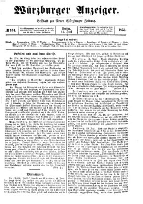 Würzburger Anzeiger (Neue Würzburger Zeitung) Freitag 15. Juni 1855