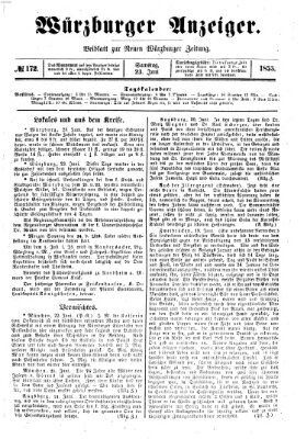 Würzburger Anzeiger (Neue Würzburger Zeitung) Samstag 23. Juni 1855