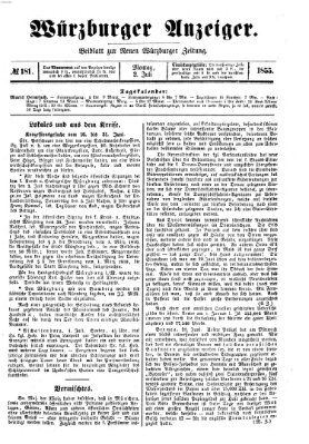 Würzburger Anzeiger (Neue Würzburger Zeitung) Montag 2. Juli 1855