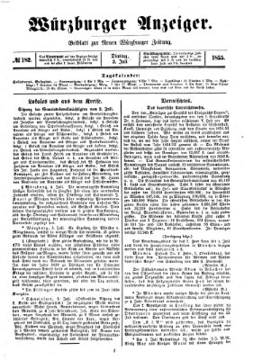 Würzburger Anzeiger (Neue Würzburger Zeitung) Dienstag 3. Juli 1855