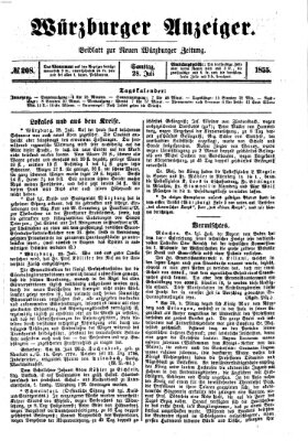 Würzburger Anzeiger (Neue Würzburger Zeitung) Samstag 28. Juli 1855