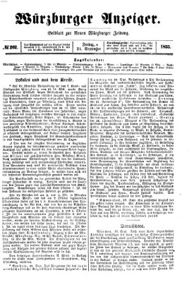 Würzburger Anzeiger (Neue Würzburger Zeitung) Freitag 21. September 1855