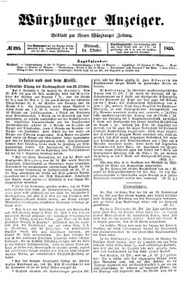 Würzburger Anzeiger (Neue Würzburger Zeitung) Mittwoch 24. Oktober 1855