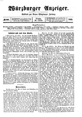 Würzburger Anzeiger (Neue Würzburger Zeitung) Dienstag 30. Oktober 1855