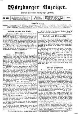 Würzburger Anzeiger (Neue Würzburger Zeitung) Sonntag 2. Dezember 1855