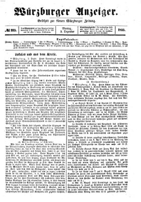 Würzburger Anzeiger (Neue Würzburger Zeitung) Montag 3. Dezember 1855