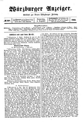 Würzburger Anzeiger (Neue Würzburger Zeitung) Donnerstag 6. Dezember 1855