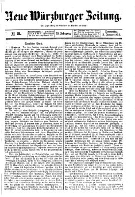 Neue Würzburger Zeitung Donnerstag 3. Januar 1856