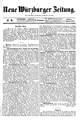 Neue Würzburger Zeitung Freitag 4. Januar 1856