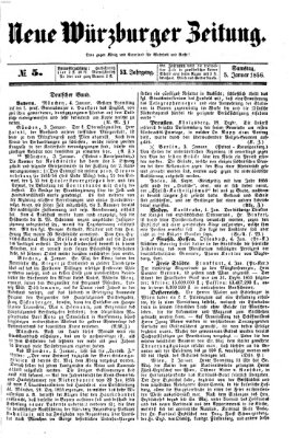 Neue Würzburger Zeitung Samstag 5. Januar 1856