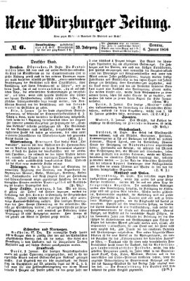 Neue Würzburger Zeitung Sonntag 6. Januar 1856