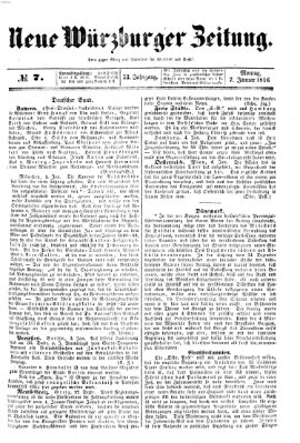 Neue Würzburger Zeitung Montag 7. Januar 1856