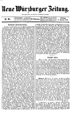 Neue Würzburger Zeitung Dienstag 8. Januar 1856