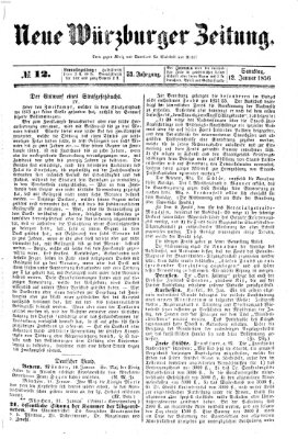 Neue Würzburger Zeitung Samstag 12. Januar 1856