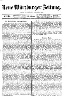 Neue Würzburger Zeitung Samstag 19. Januar 1856