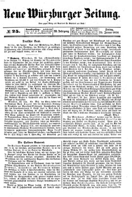 Neue Würzburger Zeitung Freitag 25. Januar 1856