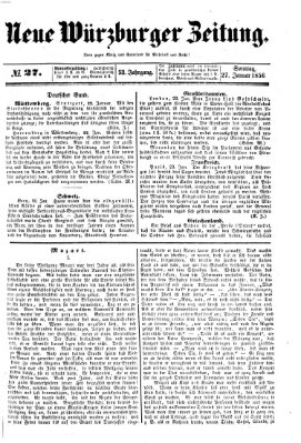 Neue Würzburger Zeitung Sonntag 27. Januar 1856