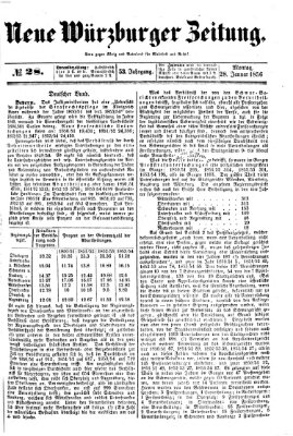 Neue Würzburger Zeitung Montag 28. Januar 1856