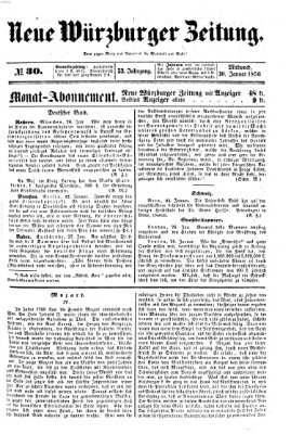 Neue Würzburger Zeitung Mittwoch 30. Januar 1856