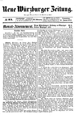 Neue Würzburger Zeitung Donnerstag 31. Januar 1856