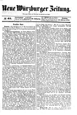 Neue Würzburger Zeitung Sonntag 10. Februar 1856