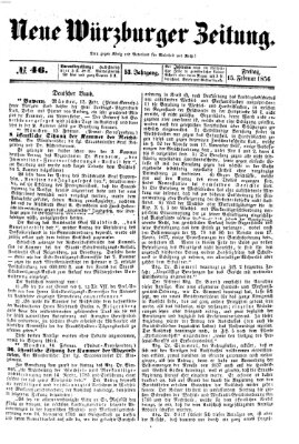 Neue Würzburger Zeitung Freitag 15. Februar 1856