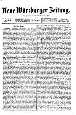 Neue Würzburger Zeitung Samstag 16. Februar 1856