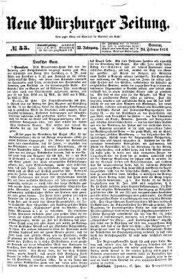 Neue Würzburger Zeitung Sonntag 24. Februar 1856