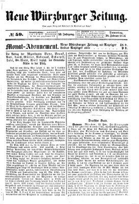 Neue Würzburger Zeitung Donnerstag 28. Februar 1856