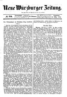 Neue Würzburger Zeitung Donnerstag 13. März 1856