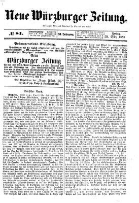 Neue Würzburger Zeitung Freitag 21. März 1856