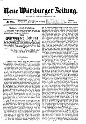 Neue Würzburger Zeitung Mittwoch 26. März 1856