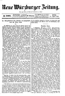 Neue Würzburger Zeitung Freitag 11. April 1856