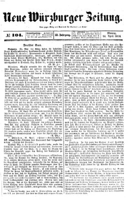 Neue Würzburger Zeitung Montag 14. April 1856