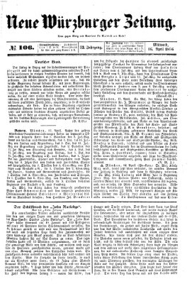 Neue Würzburger Zeitung Mittwoch 16. April 1856