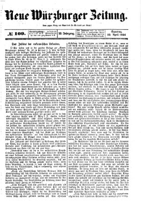 Neue Würzburger Zeitung Samstag 19. April 1856