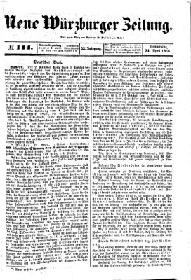 Neue Würzburger Zeitung Donnerstag 24. April 1856