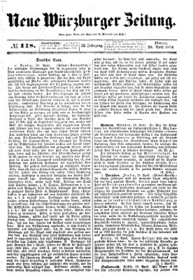 Neue Würzburger Zeitung Montag 28. April 1856