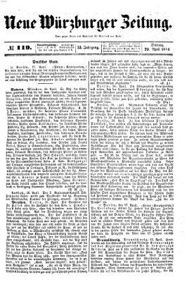 Neue Würzburger Zeitung Dienstag 29. April 1856