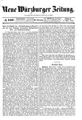 Neue Würzburger Zeitung Mittwoch 7. Mai 1856