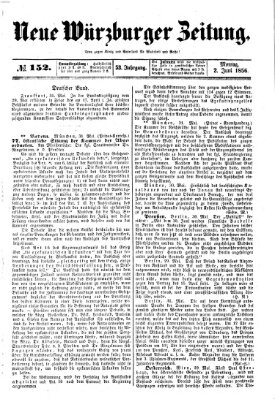 Neue Würzburger Zeitung Montag 2. Juni 1856