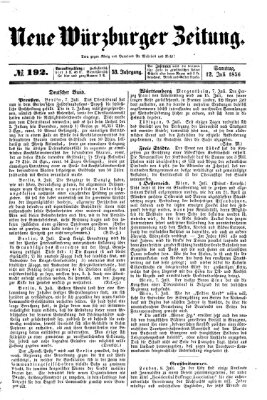 Neue Würzburger Zeitung Samstag 12. Juli 1856