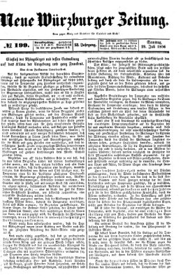 Neue Würzburger Zeitung Samstag 19. Juli 1856